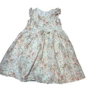 Catherine‎ Malandrino Toddler Girls Dress Cotton Lined Ruffle Sleeves Size 4T